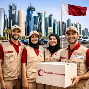 العمل و التطـ.وع في الهلال الأحمر القطري